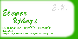 elemer ujhazi business card